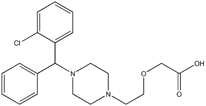 (RS)-2-[2-[4-[(2-Chloro-phenyl)phenylMethyl]piperazin-1-yl]ethoxy]aceticAcidDihydrochloride Structure
