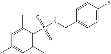 N-(4-Fluorobenzyl)-2,4,6-triMethylbenzenesulfonaMide, 97% Structure