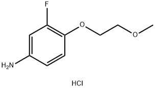 3-FLUORO-4-(2-METHOXYETHOXY)ANILINE HYDROCHLORIDE Structure