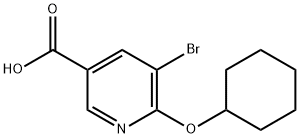 5-bromo-6-(cyclohexyloxy)nicotinic acid Structure