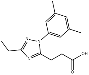 3-[1-(3,5-dimethylphenyl)-3-ethyl-1H-1,2,4-triazol-5-yl]propanoic acid Structure