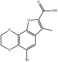 5-BROMO-7-METHYL-2,3-DIHYDROFURO[2,3-F][1,4]BENZODIOXINE-8-CARBOXYLIC ACID Structure