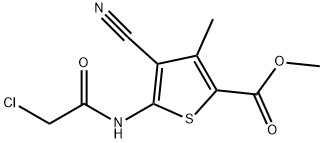 Methyl 5-[(chloroacetyl)amino]-4-cyano-3-methylthiophene-2-carboxylate Structure
