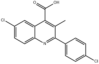 6-CHLORO-2-(4-CHLOROPHENYL)-3-METHYLQUINOLINE-4-CARBOXYLIC ACID Structure