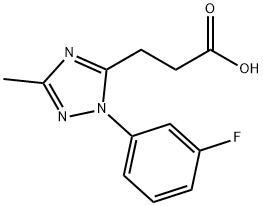 3-[1-(3-fluorophenyl)-3-methyl-1H-1,2,4-triazol-5-yl]propanoic acid Structure