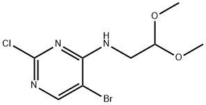 4-(AMINOACETALDEHYDE DIMETHYL ACETAL)-5-BROMO-2-CHLOROPYRIMIDINE Structure