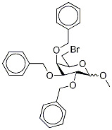 Methyl 2,3,4,-Tri-O-benzyl-6-bromo-6-deoxy-D-galactopyranoside Structure