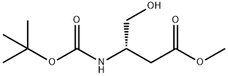 Butanoic acid, 3-[[(1,1-diMethylethoxy)carbonyl]aMino]-4-hydroxy-, Methyl ester, (3S)- Structure