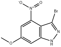 3-BROMO-6-METHOXY-4-NITRO 1H-INDAZOLE Structure