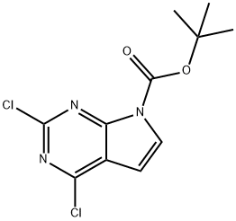 2,4-dichloro-7H-Pyrrolo[2,3-d]pyriMidine-7-carboxylic acid 1,1-diMethylethyl ester Structure