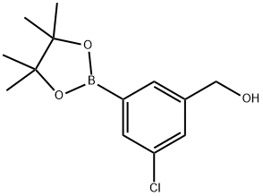 3-CHLORO-5-(4,4,5,5-TETRAMETHYL-1,3,2-DIOXABOROLAN-2-YL)-BENZENEMETHANOL Structure