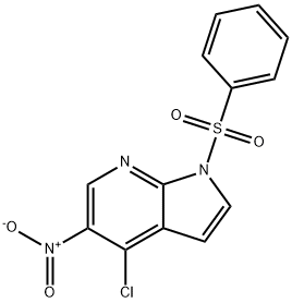 4-CHLORO-5-NITRO-1-(PHENYLSULFONYL)-1H-PYRROLO[2,3-B]PYRIDINE Structure