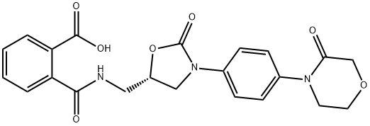Benzoic acid, 2-[[[[(5S)-2-oxo-3-[4-(3-oxo-4-Morpholinyl)phenyl]-5-oxazolidinyl]Methyl]aMino]carbonyl]- Structure