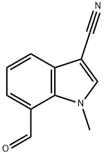 7-ForMyl-1-Methyl-1H-indole-3-carbonitrile Structure
