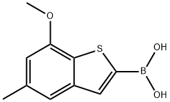 (7-Methoxy-5-Methylbenzo[b]thiophen-2-yl)boronic acid Structure
