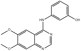 Phenol, 3-[(6,7-diMethoxy-4-quinazolinyl)aMino]- Structure