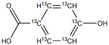 4-Hydroxybenzoic-1,2,3,4,5,6-13C6 Acid Structure