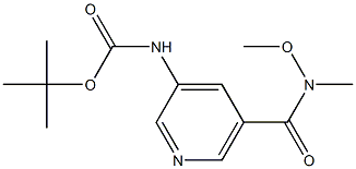 tert-butyl 5-(Methoxy(Methyl)carbaMoyl)pyridin-3-ylcarbaMate Structure