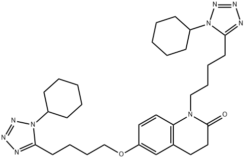 Cilostazol Related Compound C (50 mg) (1-(4-(5-Cyclohexyl-1H-tetrazol-1-yl)butyl)-6-(4-(1-cyclohexyl-1H-tetrazol-5-yl)butoxy)-3,4-dihydroquinolin-2(1H)-one) Structure