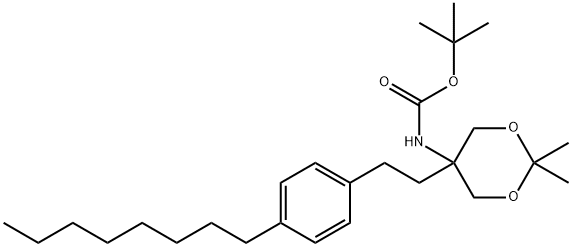 N-[2,2-DiMethyl-5-[2-(4-octylphenyl)ethyl]-1,3-dioxan-5-yl]carbaMic acid 1,1-diMethylethyl ester Structure