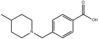 4-[(4-methylpiperidin-1-yl)methyl]benzoic acid Structure