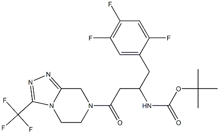 tert-butyl 4-oxo-4-(3-(trifluoroMethyl)-5,6-dihydro-[1,2,4]triazolo [4,3-a]pyrazin-7(8H)-yl)-1-(2,4,5-trifluorophenyl) butan-2-ylcarbaMate Structure