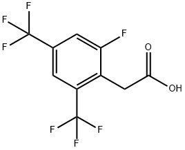 2-FLUORO-4,6-BIS(TRIFLUOROMETHYL)PHENYLACETIC ACID Structure