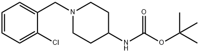 tert-Butyl 1-(2-chlorobenzyl)piperidin-4-ylcarbamate Structure