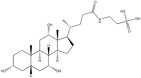 N-(2-phosphonoethyl)cholamide Structure