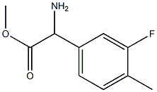 AMINO-(3-FLUORO-4-METHYL-PHENYL)-ACETIC ACIDMETHYLESTER Structure