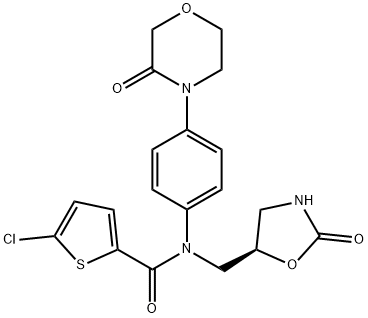(R)-5-chloro-N-(4-(3-oxomorpholino)phenyl)-N- ((2-oxooxazolidin-5-yl)methyl)thiophene-2-carboxamide Structure