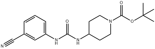 tert-Butyl 4-[3-(3-cyanophenyl)ureido]piperidine-1-carboxylate Structure