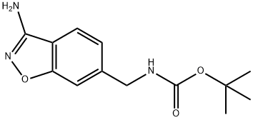 tert-Butyl ((3-aminobenzo[d]isoxazol-6-yl)methyl)carbamate Structure