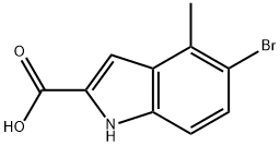 5-bromo-4-methyl-1H-indole-2-carboxylic acid Structure
