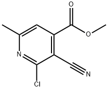 methyl 2-chloro-3-cyano-6-methylisonicotinate Structure