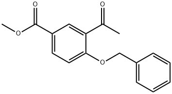 Benzoic acid, 3-acetyl-4-(phenylmethoxy)-, methyl ester Structure