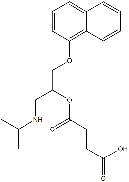 Butanedioic acid,1-[1-[[(1-methylethyl)amino]methyl]-2-(1-naphthalenyloxy)ethyl] ester Structure