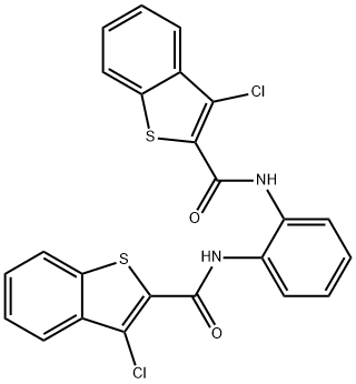 N,N'-1,2-phenylenebis(3-chloro-1-benzothiophene-2-carboxamide) Structure
