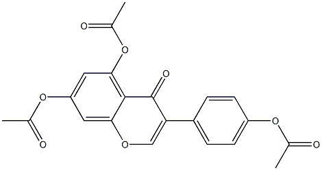 4H-1-Benzopyran-4-one, 5,7-bis(acetyloxy)-3-[4-(acetyloxy)phenyl]- Structure