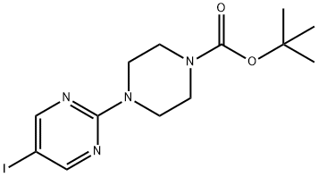 tert-butyl 4-(5-iodopyrimidin-2-yl)piperazine-1-carboxylate Structure
