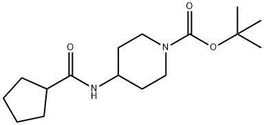 tert-Butyl 4-(cyclopentanecarbonylamino)piperidine-1-carboxylate Structure