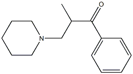 2-methyl-1-phenyl-3-(1-piperidyl)propan-1-one Structure