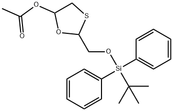 (2S)-2-[[[(1,1-Dimethylethyl)diphenylsilyl]oxy]methyl]-1,3-oxathiolan-5-ol 5-Acetate Structure