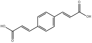 (E)-3-[4-[(E)-2-carboxyethenyl]phenyl]prop-2-enoic acid Structure