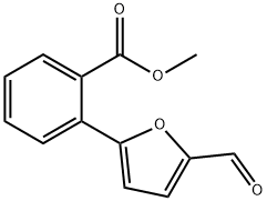 Benzoic acid,2-(5-formyl-2-furanyl)-, methyl ester Structure