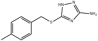 3-[(4-methylphenyl)methylsulfanyl]-1H-1,2,4-triazol-5-amine Structure