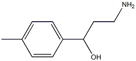 3-amino-1-(4-methylphenyl)propan-1-ol Structure