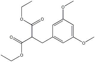 Propanedioic acid, [(3,5-dimethoxyphenyl)methyl]-, diethyl ester Structure