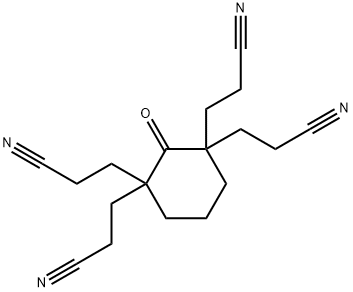 3-[1,3,3-tris(2-cyanoethyl)-2-oxo-cyclohexyl]propanenitrile Structure