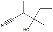 Pentanenitrile, 3-hydroxy-2,3-dimethyl- Structure